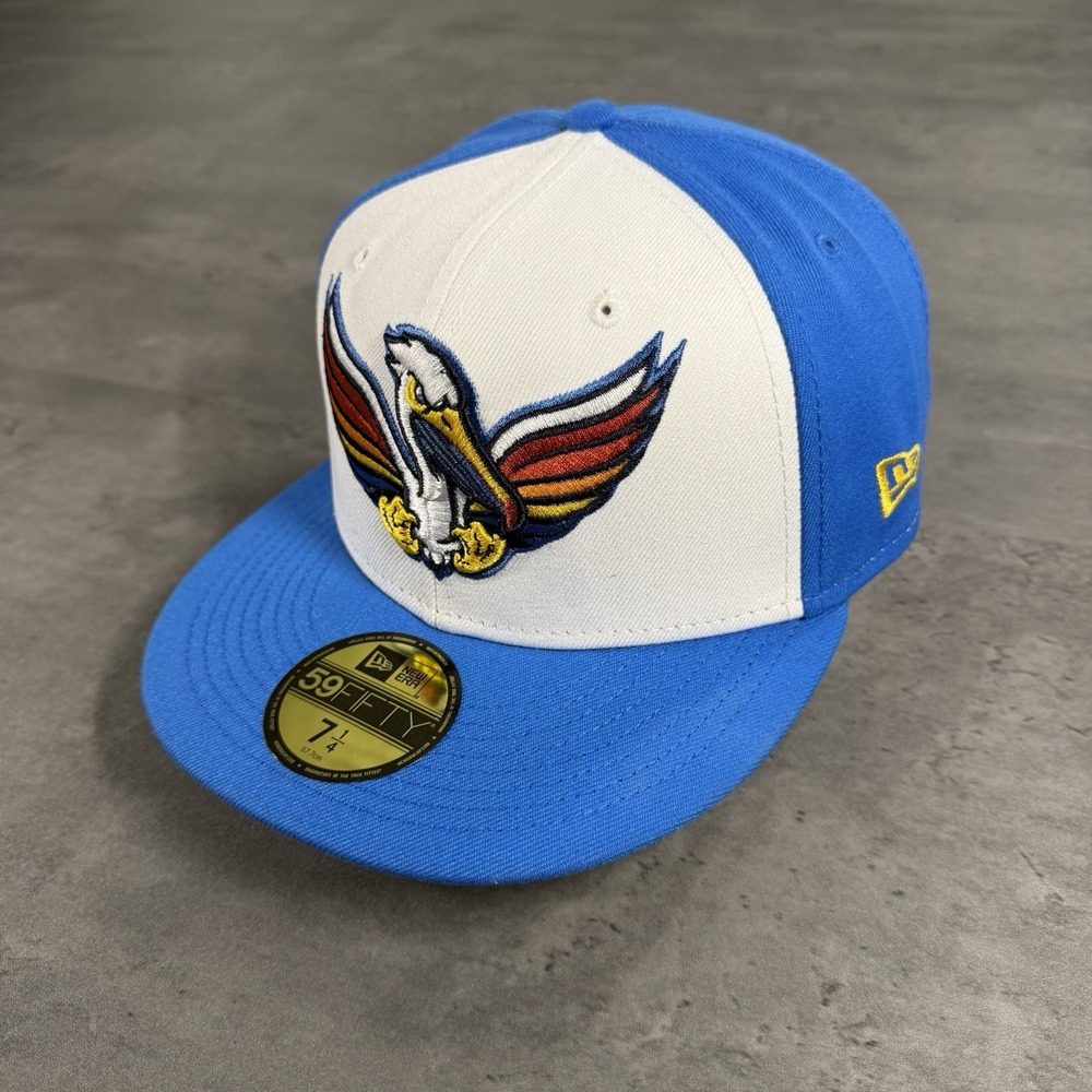Myrtle Beach Pelicans Hat New Era Cap 7 1/4 Blue White Copa Minor 59Fifty Farm‎